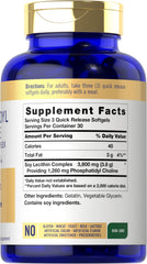 Phosphatidylcholine supplement ingredients panel