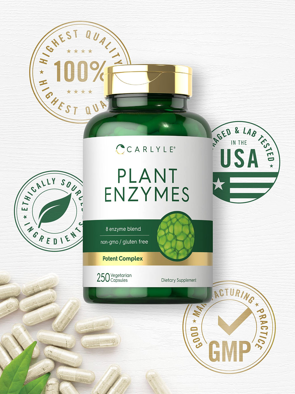 Carlyle Plant Enzymes ingredients list on the package