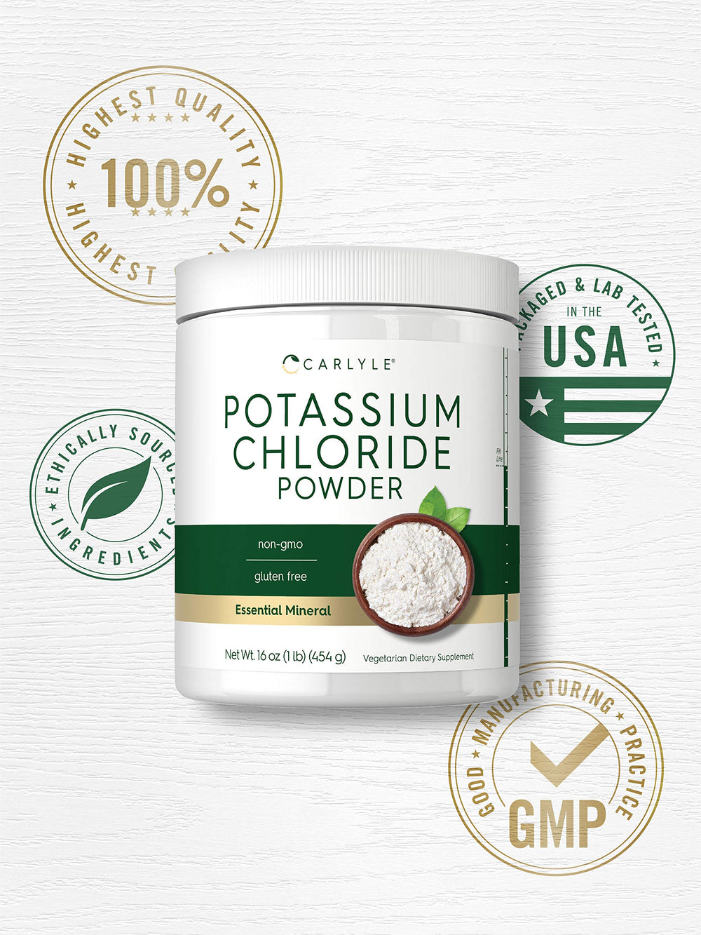 Carlyle Potassium Chloride Powder ingredients panel
