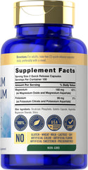Bottle side view of Carlyle Potassium Magnesium 200-count