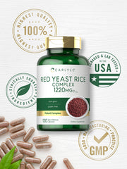 Close-up of Carlyle Red Yeast Rice Complex capsules