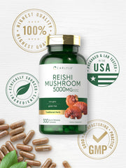 Reishi mushroom supplement ingredients panel