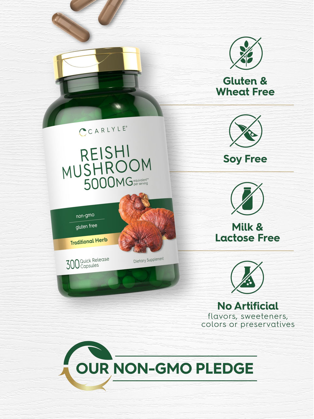 Laboratory-tested Carlyle Reishi supplement ingredients