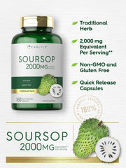 Carlyle Soursop Leaves packaging box and bottle on white background