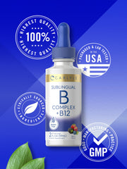 Gluten-free label on Carlyle B-Complex bottle