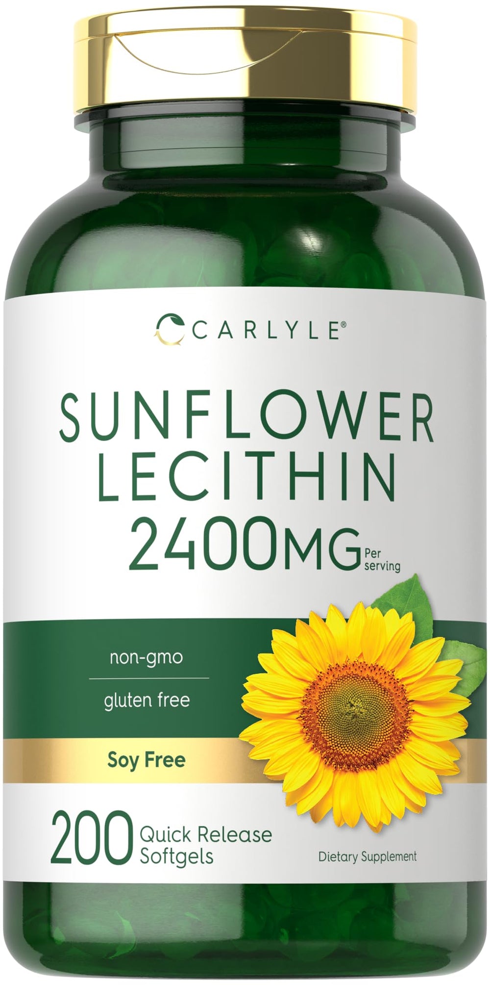 Carlyle Sunflower Lecithin Softgel Capsules bottle – front view