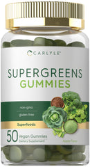 Carlyle Supergreens Gummies Apple flavor bottle label