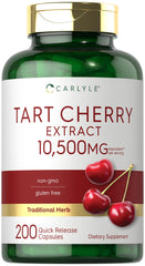 Carlyle Tart Cherry Capsules bottle labeled 10,500 mg