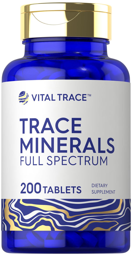 Front view of Carlyle Trace Minerals 200 Tablets bottle