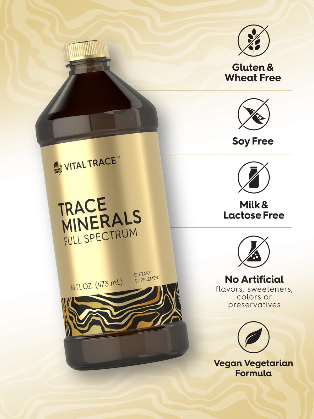 Carlyle Trace Minerals 16 oz bottle with full product label