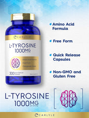 Therapeutic grade Tyrosine label on bottle