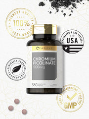 Close-up of Chromium Picolinate tablets