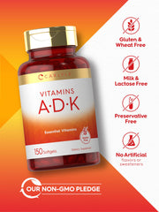 Gluten-free symbol on Carlyle Vitamin ADK bottle