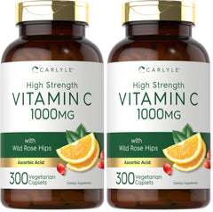 Carlyle Vitamin C 1000mg bottle with 300 vegetarian caplets