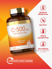 200 tablets count displayed on bottle