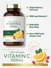Vitamin C caplets close-up