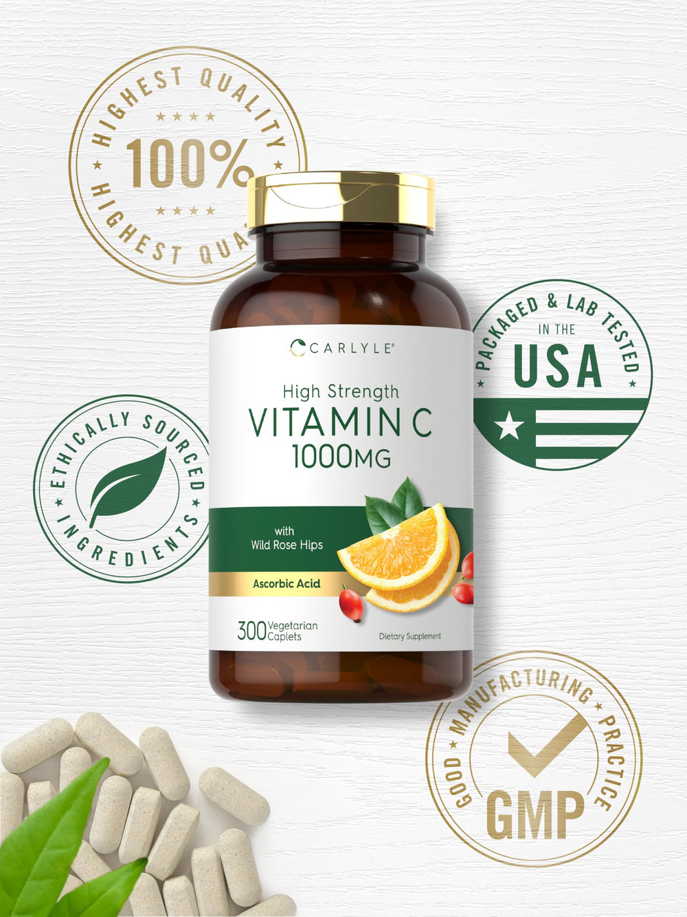 Carlyle Vitamin C lab-tested quality badge