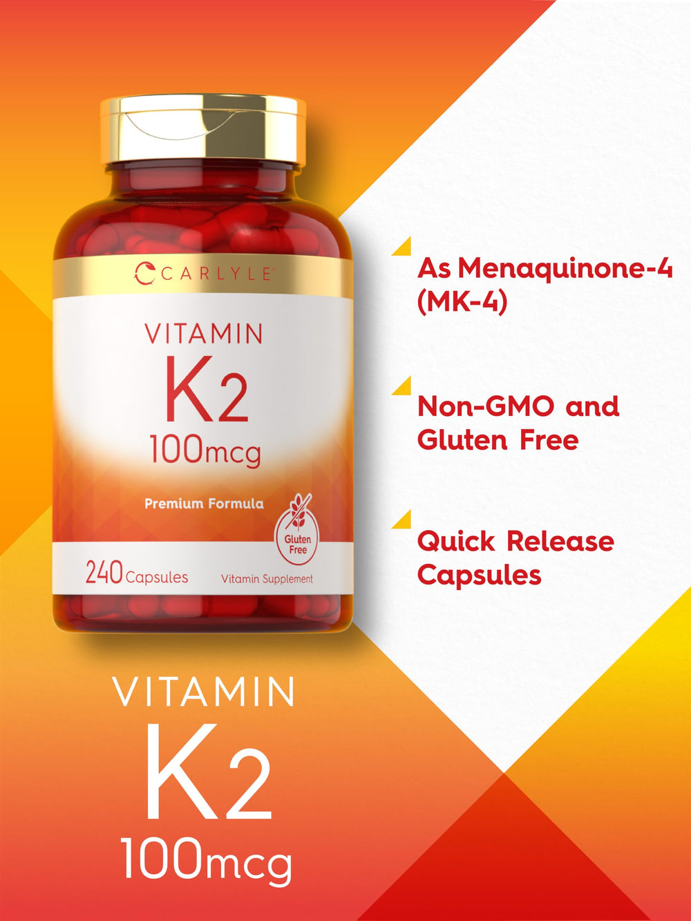 Vitamin K2 MK-4 packaging on white background