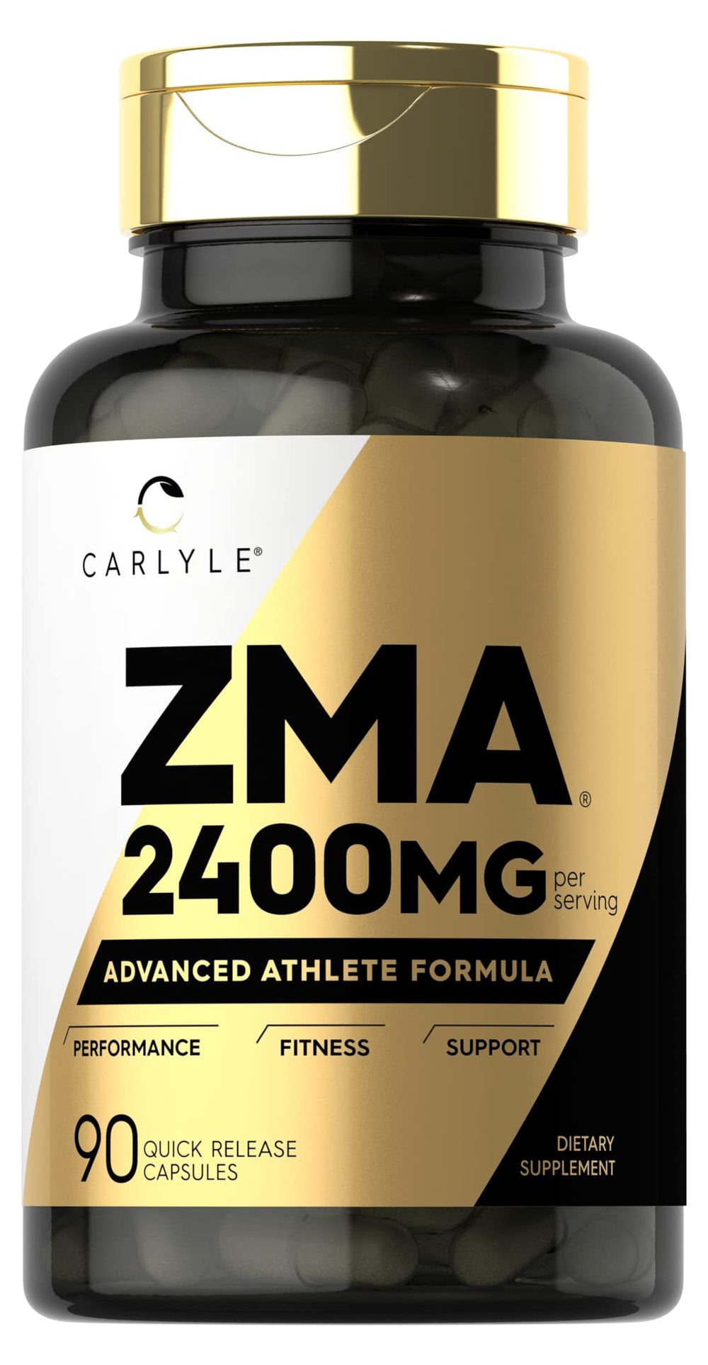 Carlyle ZMA packaging highlighting 2400mg per serving