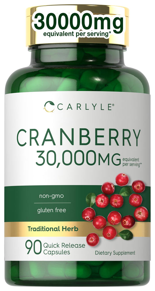 Carlyle Cranberry Supplement bottle with packaging