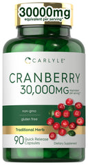 Carlyle Cranberry Supplement bottle with packaging