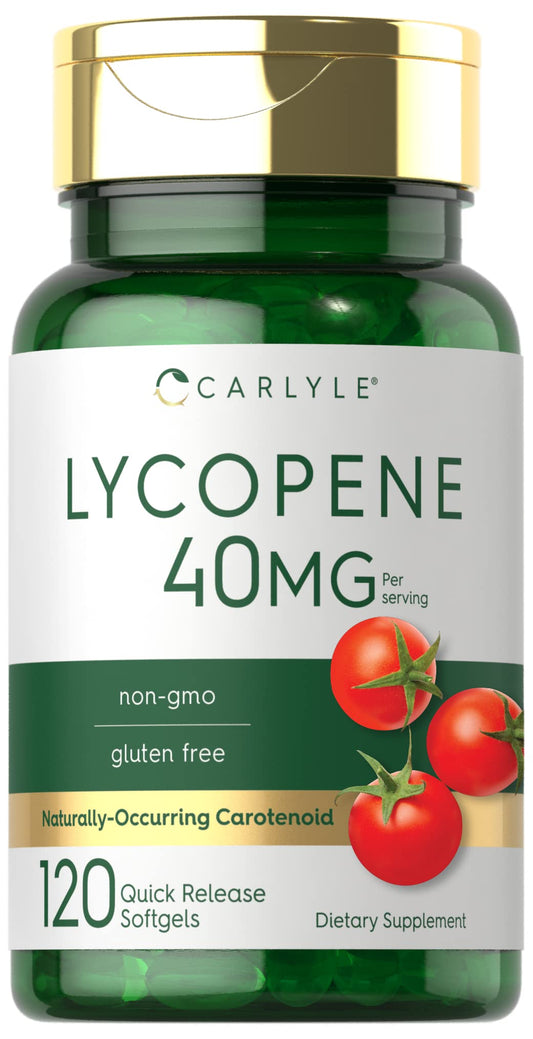 Carlyle Lycopene 40mg bottle containing 120 softgels