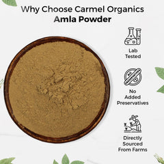 Non-GMO and Kosher labeling on Amla powder