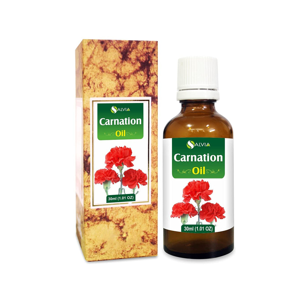 Carnation essential oil in a 30ml Salvia Amber bottle