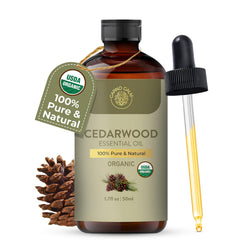 Cedarwood essential oil suitable for hair care in 50ml bottle