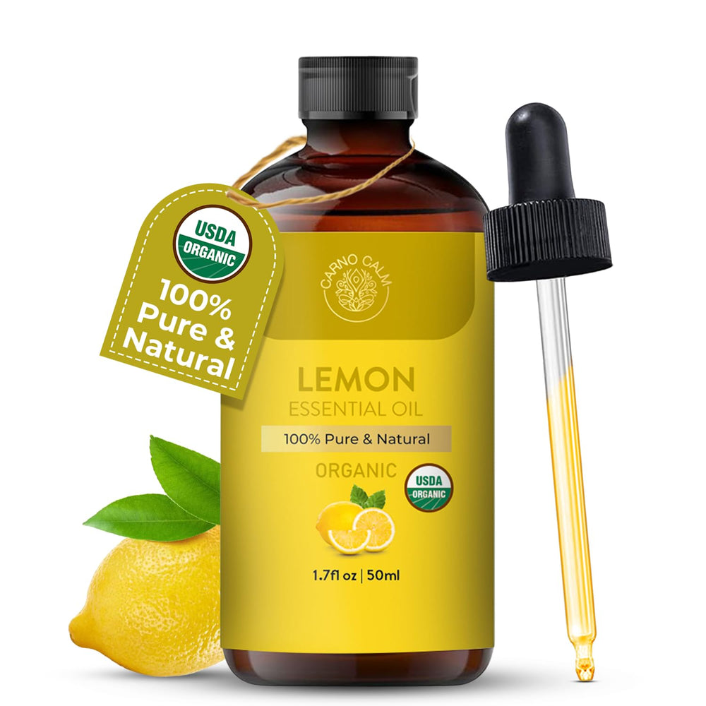 Lemon essential oil used in a diffuser for aromatherapy