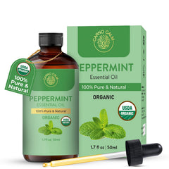 Carno Calm Peppermint Essential Oil bottle – front view