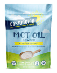 Front view of Carrington Farms Organic MCT Oil Powder bottle