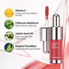 CARSLAN Hydrating Lip Gloss Serum close-up highlights glossy, plump look