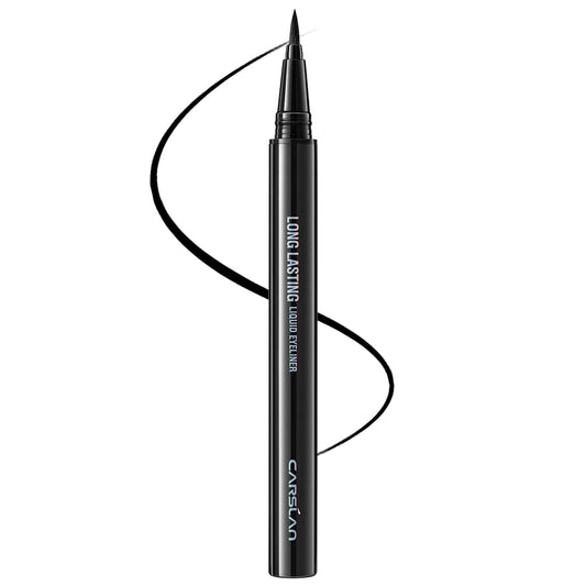 CARSLAN liquid eyeliner black tip close-up highlighting ultra-precise precision for clean lines.