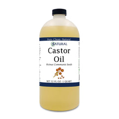 Pouring castor oil from a bottle