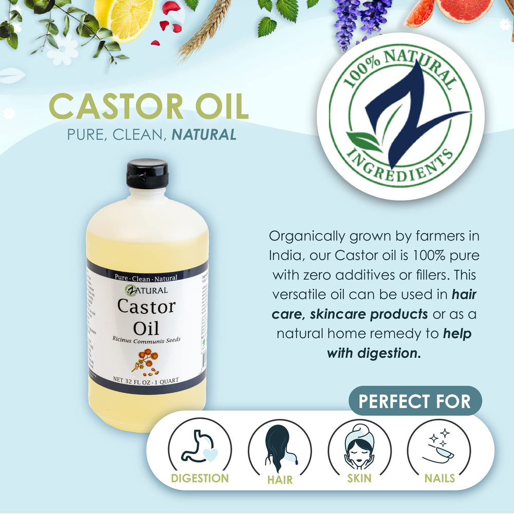 Castor oil used for hair care - shiny hair