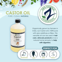 Castor oil used for hair care - shiny hair