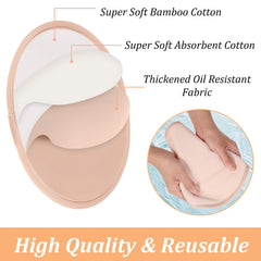 Contoured 22 cm (8.66 in) breast pack fits a nursing bra