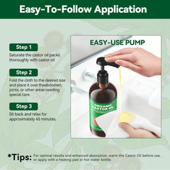 Castor oil used for hair, lashes, and brows