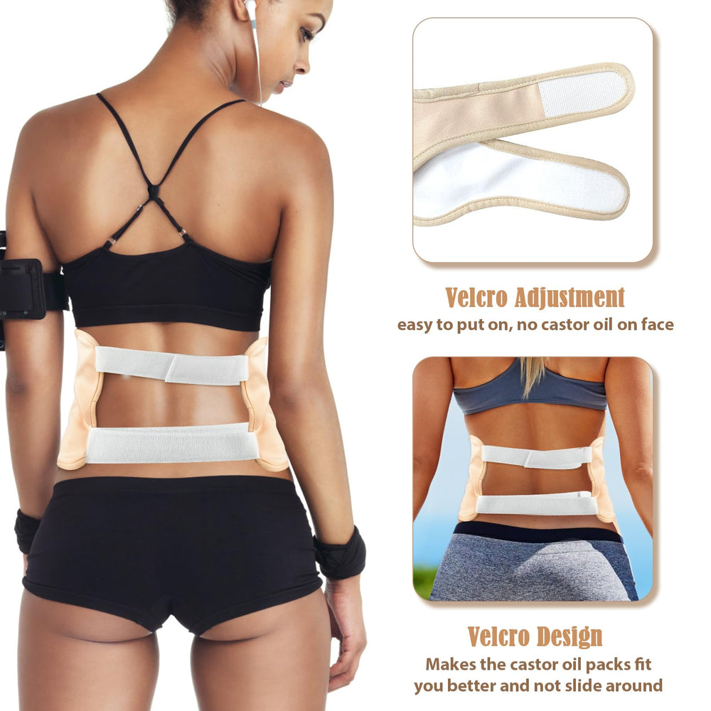 Breast castor oil pack wrap - set 1