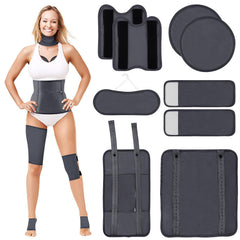 Organic castor oil pack wrap for the neck — part of the 9-piece kit