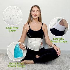 Castor oil pack with two-layer cotton flannel and waterproof PUL material