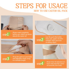 Zippered laundry bag for castor oil pack kit