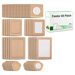 60-pack castor oil pack patches in four sizes