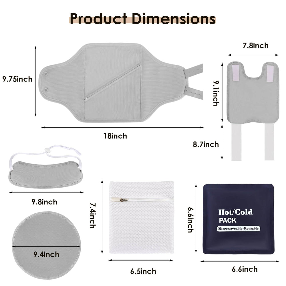 Wash bag included with the castor oil pack kit