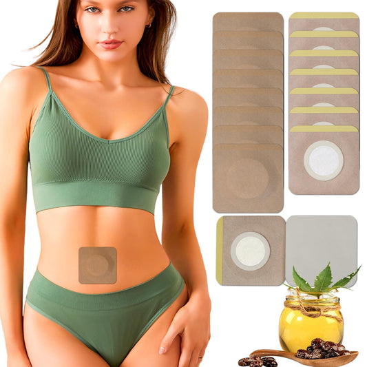 Disposable 3.2x3.2 inch castor oil patch wrap over belly button