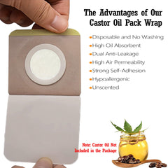Self-adhesive castor oil patch with organic cotton pad