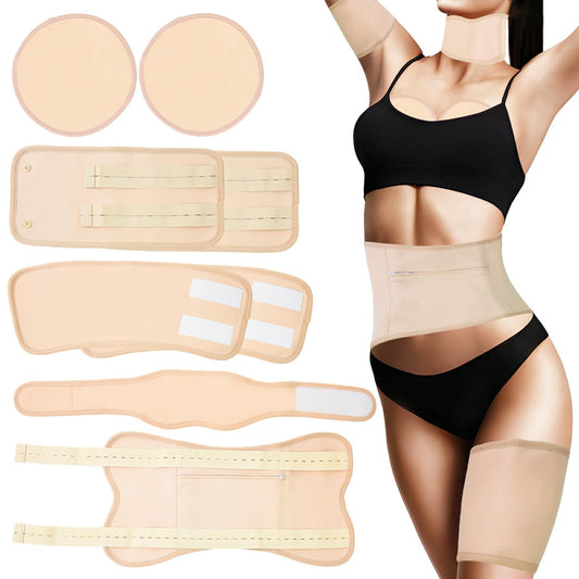 Castor oil pack wrap for stomach with adjustable straps