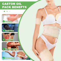 Leak-proof middle layer of castor oil pack wrap