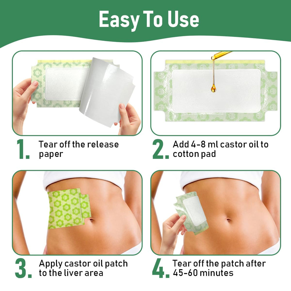 Skin-friendly organic cotton material of castor oil patches